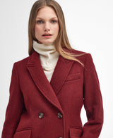 Barbour Marylin Tailored Wool Coat - Burgundy/Muted Cabernet Tartan