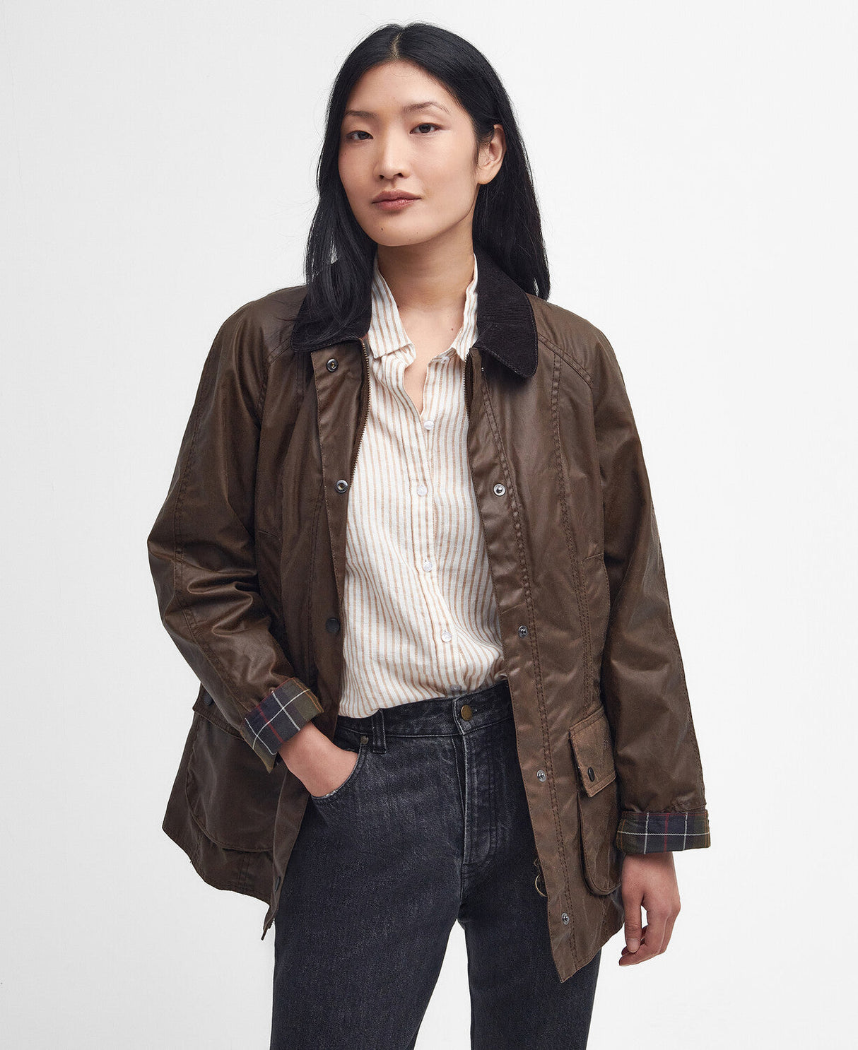 Barbour Beadnell Wax Jacket - Bark