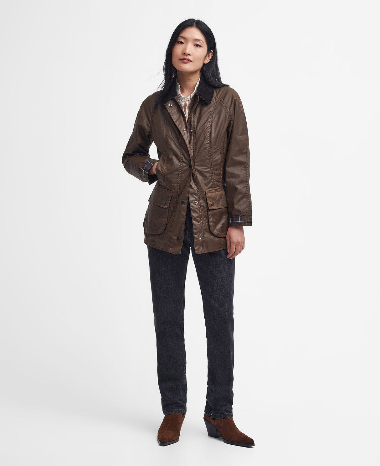 Barbour Beadnell Wax Jacket - Bark