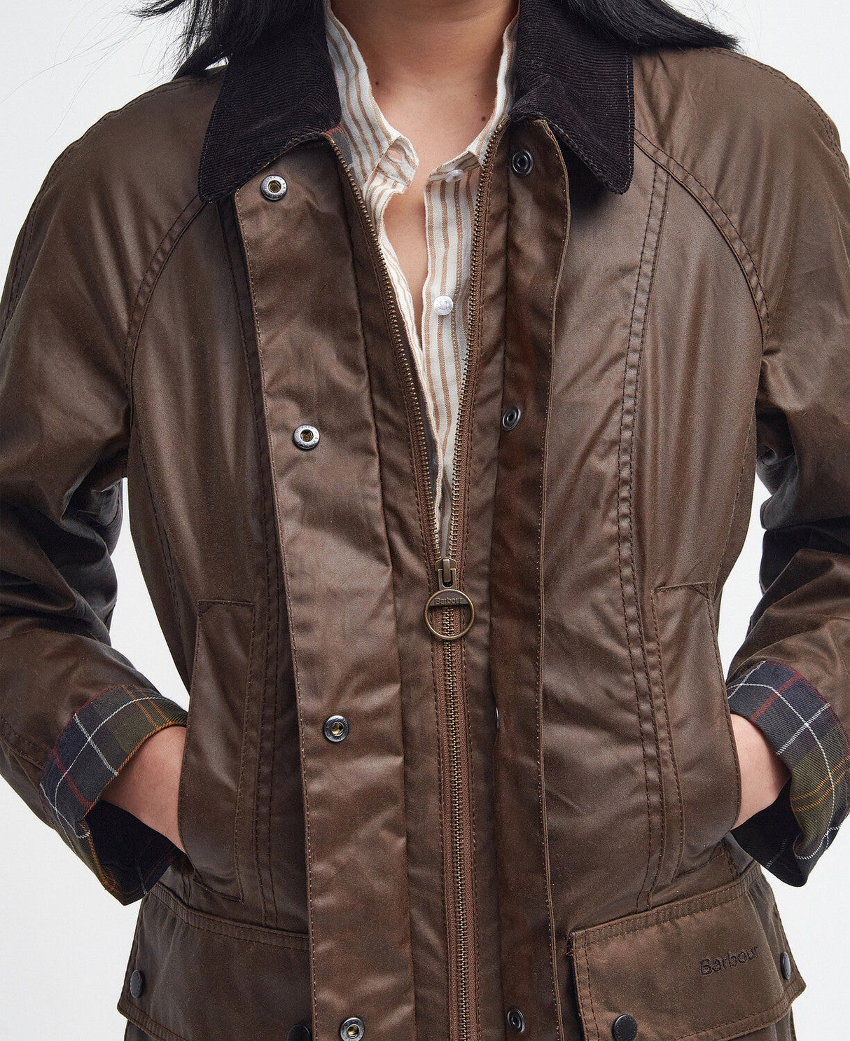 Barbour Beadnell Wax Jacket - Bark
