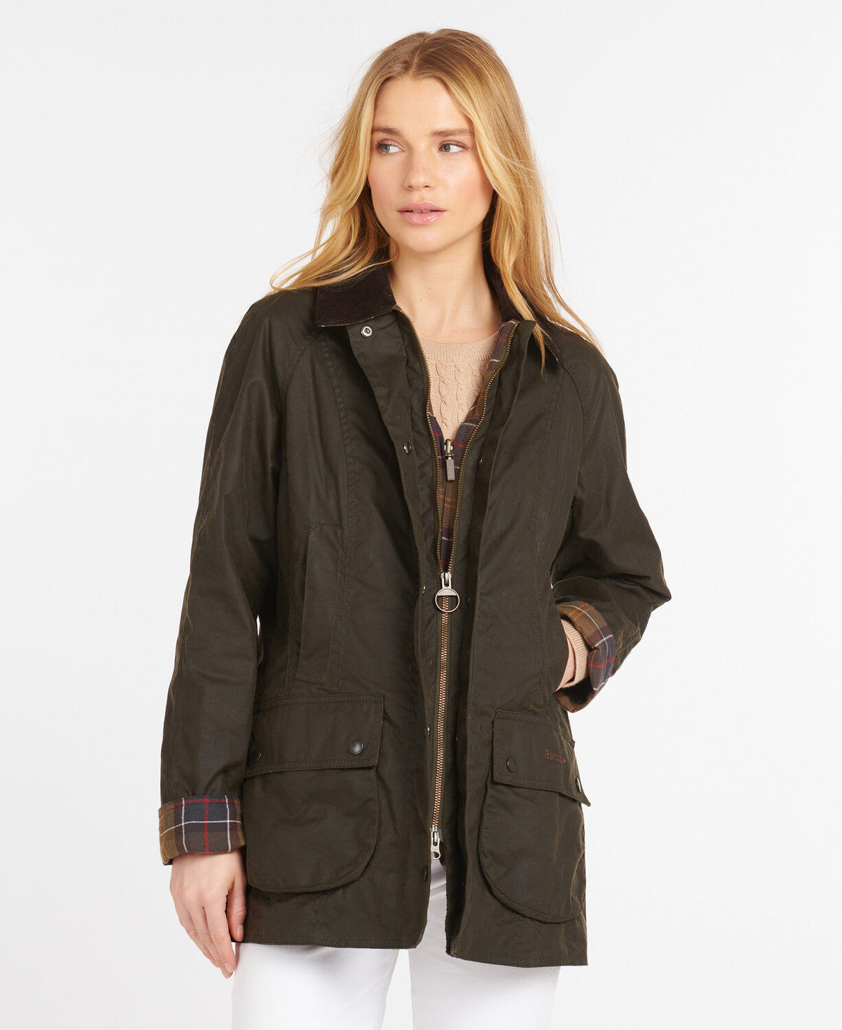 Barbour Classic Beadnell Wax Jacket - Olive