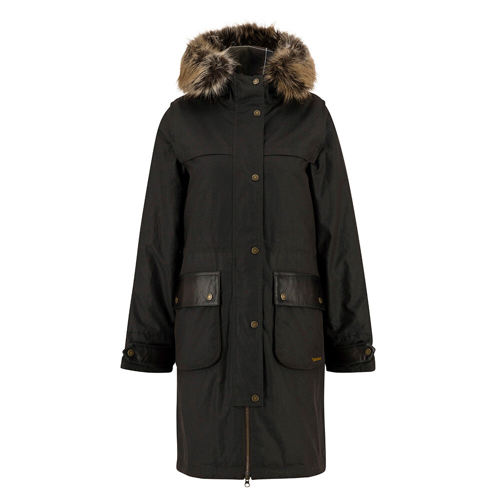 Barbour Durham City Parka Wax Jacket - Rustic