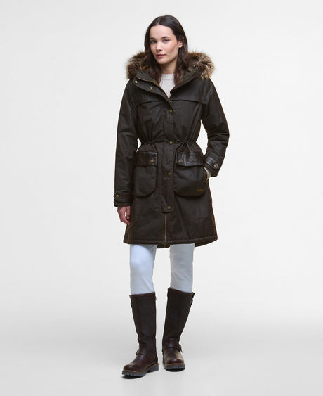 Barbour Durham City Parka Wax Jacket - Rustic