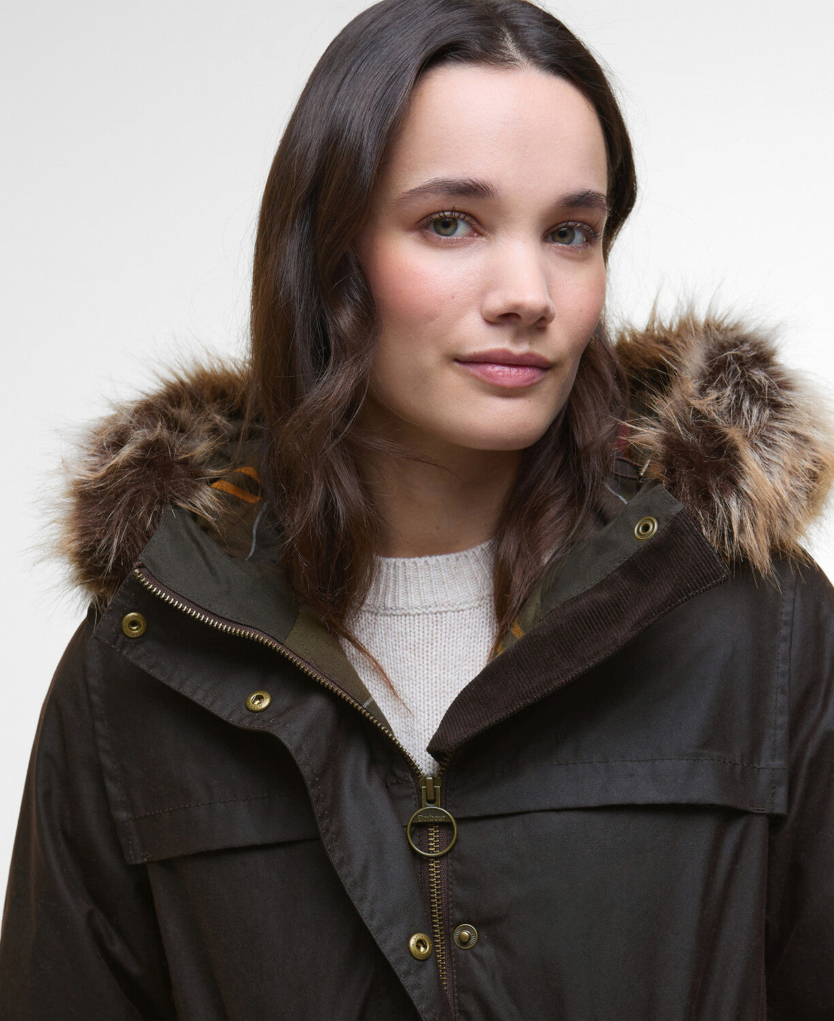 Barbour Durham City Parka Wax Jacket - Rustic