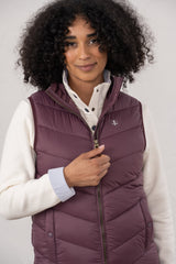 Lighthouse Laurel Ladies Gilet - Cranberry