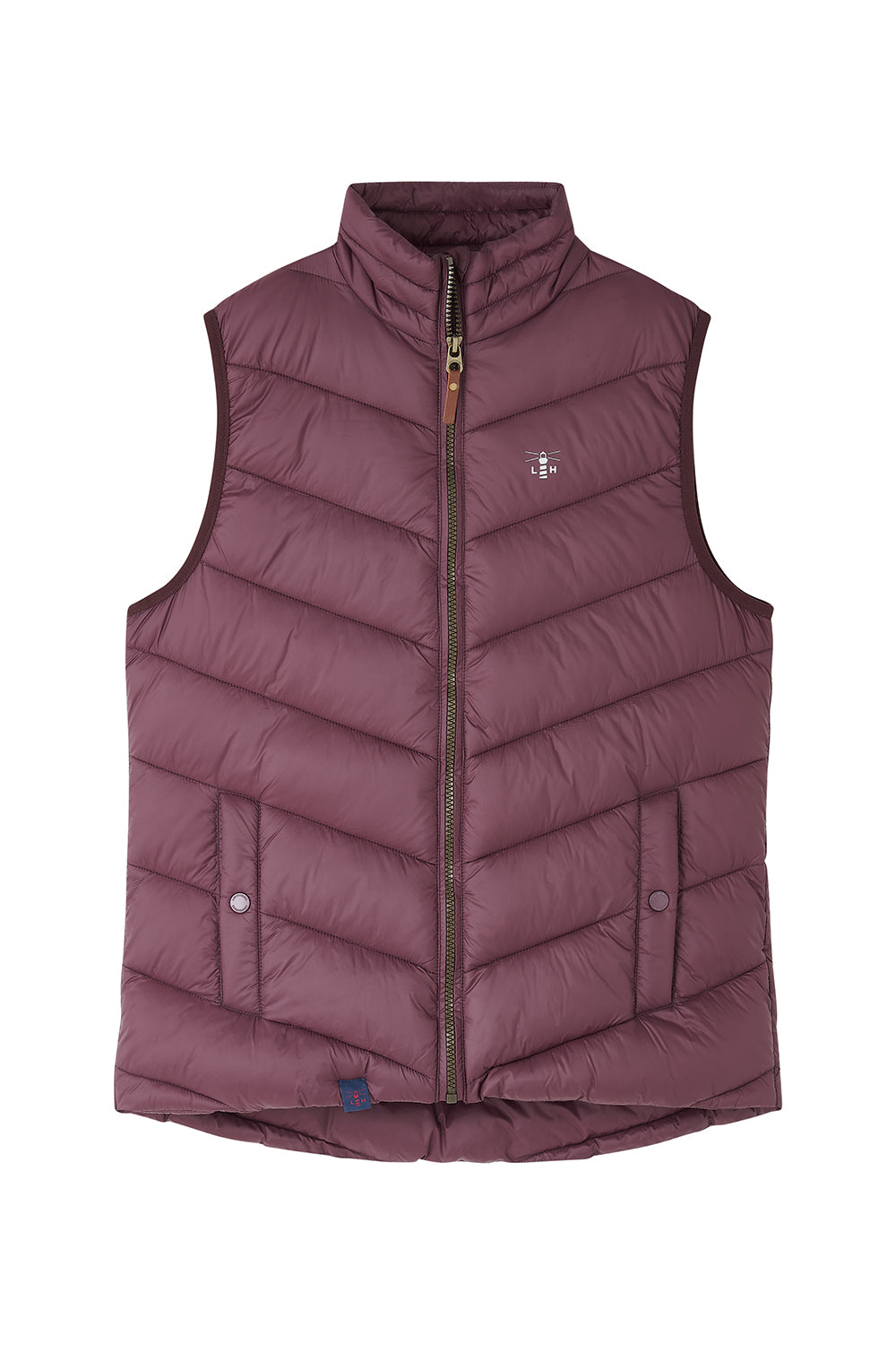 Lighthouse Laurel Ladies Gilet - Cranberry