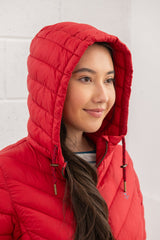 Lighthouse Laurel Ladies Coat - Red