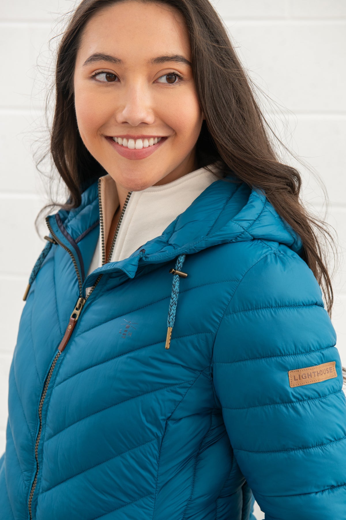 Lighthouse Laurel Ladies Coat -Teal