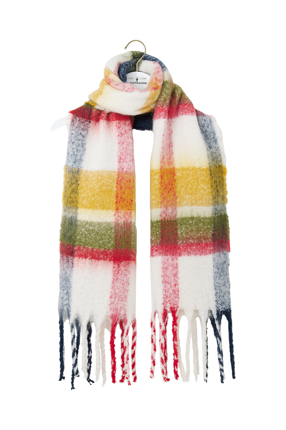 Lighthouse Scarf - Ant Gold/Olive/Red