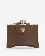 Barbour 4oz Hinged Hip Flask - Brown