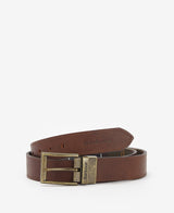 Barbour Reversible Tartan Leather Belt - Classic Tartan/Brown