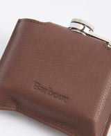 Barbour Quilted Padbury Hip Flask - Dark Brown/Olive