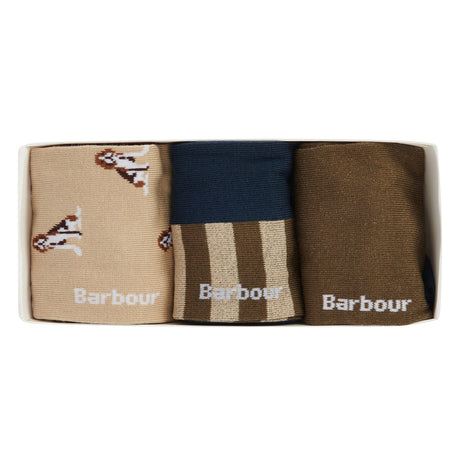 Barbour Beagle Dog Sock Set - Washed Stone