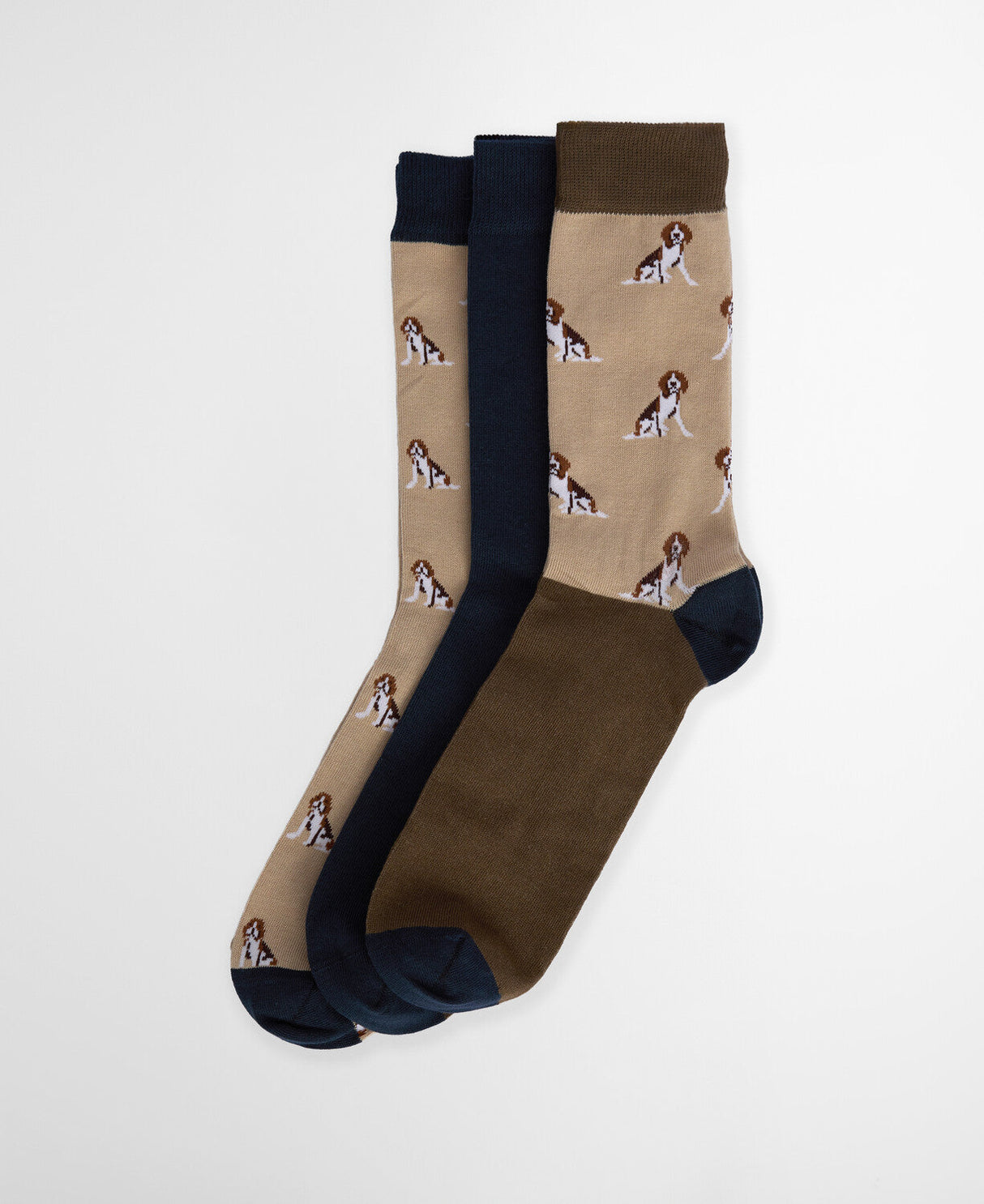Barbour Beagle Dog Sock Set - Washed Stone