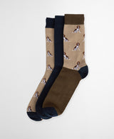 Barbour Beagle Dog Sock Set - Washed Stone