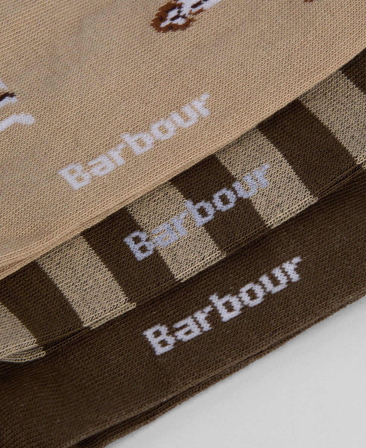 Barbour Beagle Dog Sock Set - Washed Stone