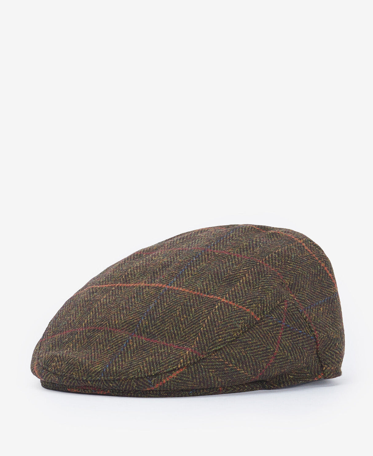 Barbour Wilkin Flat Cap - Olive Herringbone