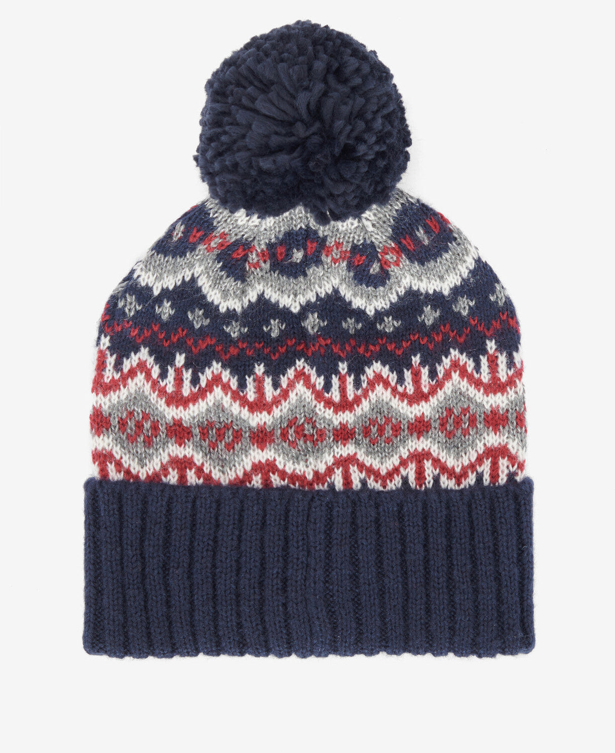 Barbour Case Fairisle Beanie Hat - Blue Granite