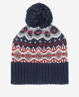 Barbour Case Fairisle Beanie Hat - Blue Granite