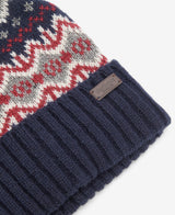 Barbour Case Fairisle Beanie Hat - Blue Granite