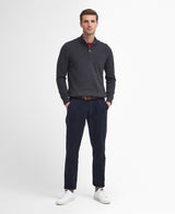 Barbour Pima Cotton Half Zip Knitted Jumper - Charcoal