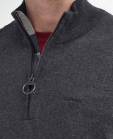 Barbour Pima Cotton Half Zip Knitted Jumper - Charcoal