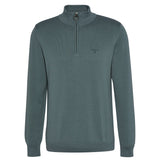 Barbour Cotton Half Zip Knitted Jumper - Vintage Teal