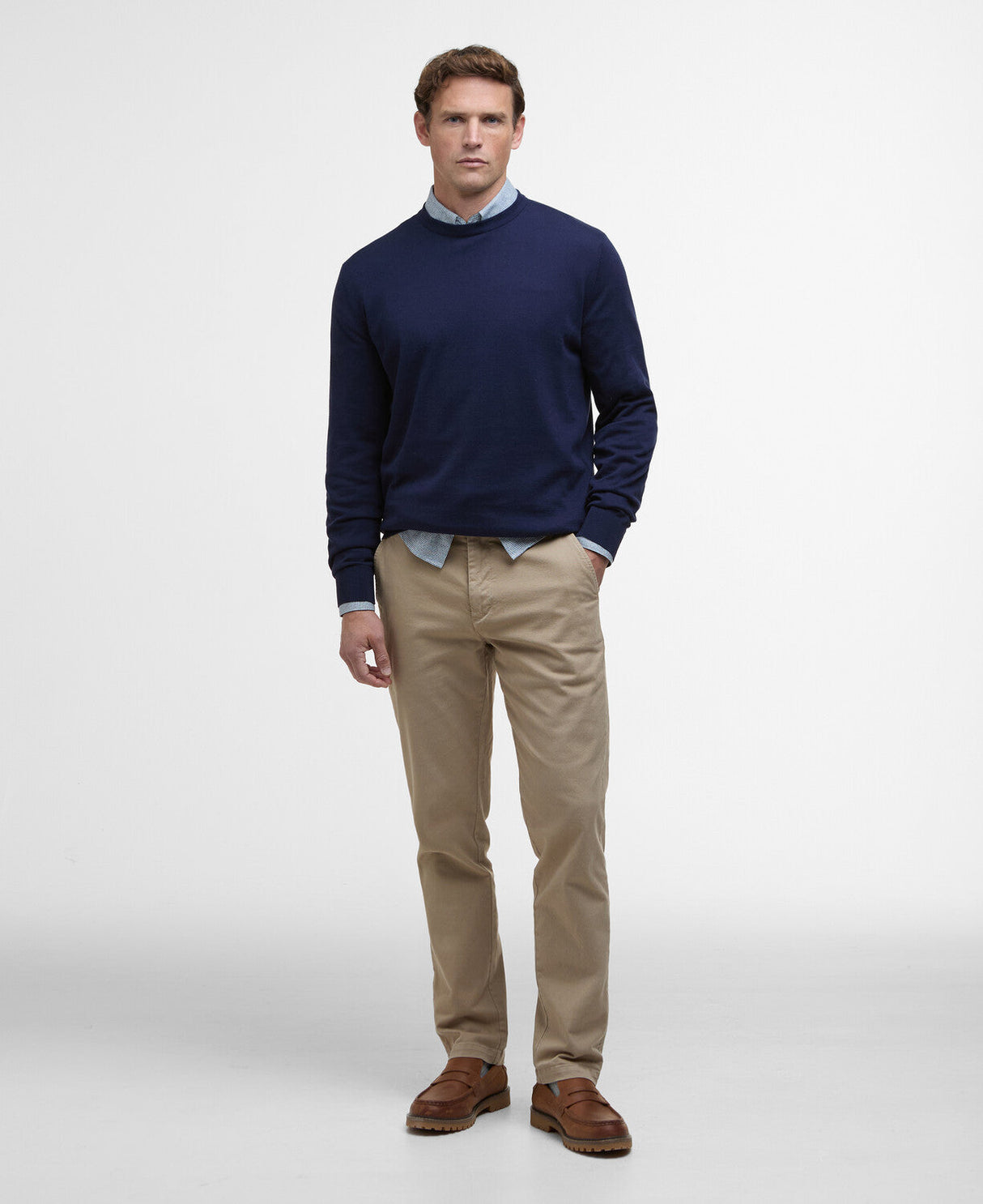 Barbour Bayfield Knitted Crew Jumper - Navy
