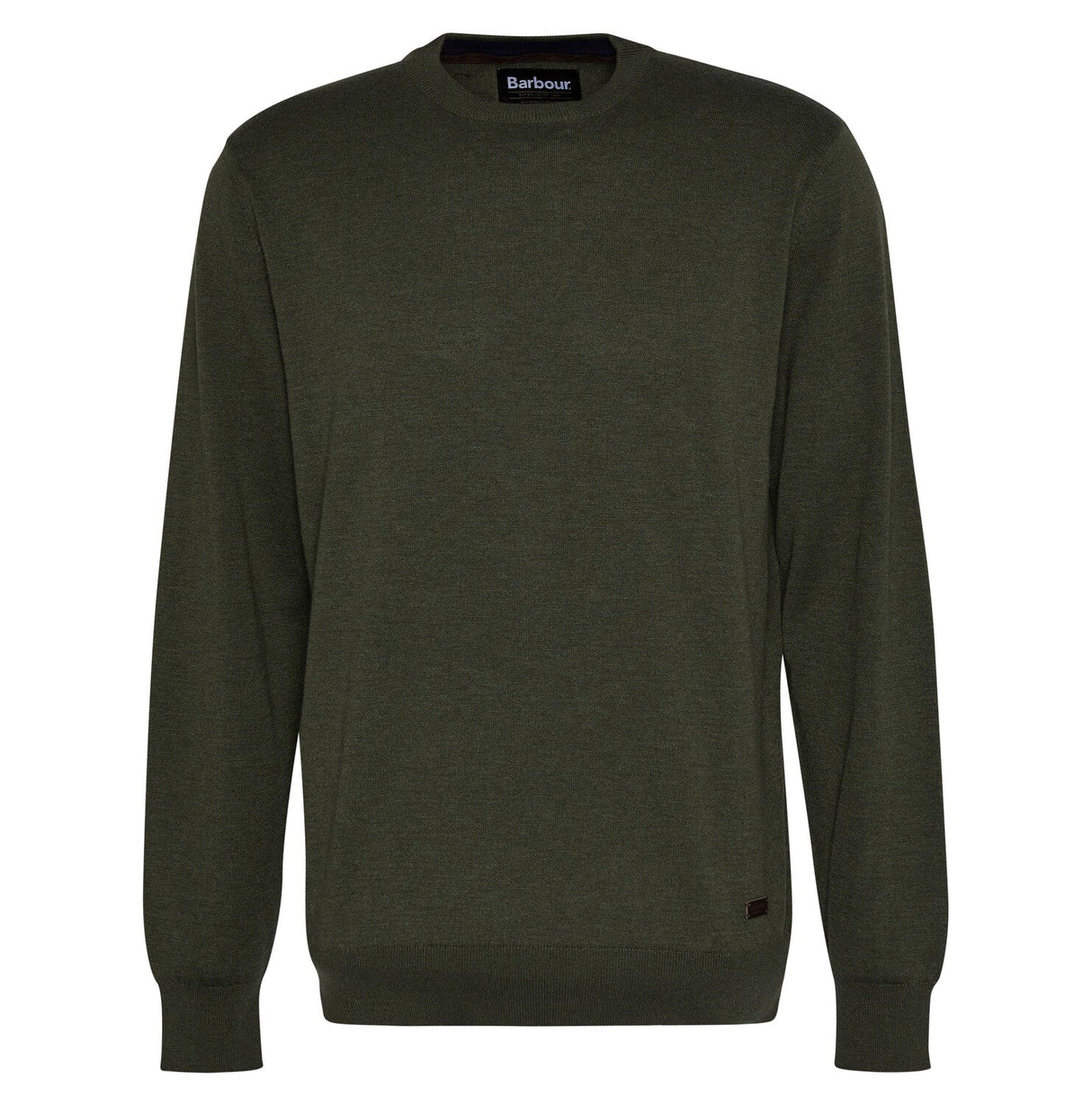 Barbour Bayfield Knitted Crew Jumper - Mid Olive