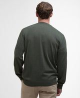 Barbour Bayfield Knitted Crew Jumper - Mid Olive