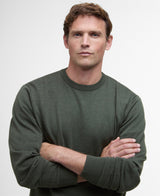 Barbour Bayfield Knitted Crew Jumper - Mid Olive