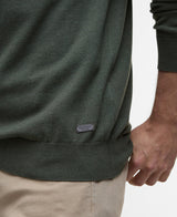 Barbour Bayfield Knitted Crew Jumper - Mid Olive