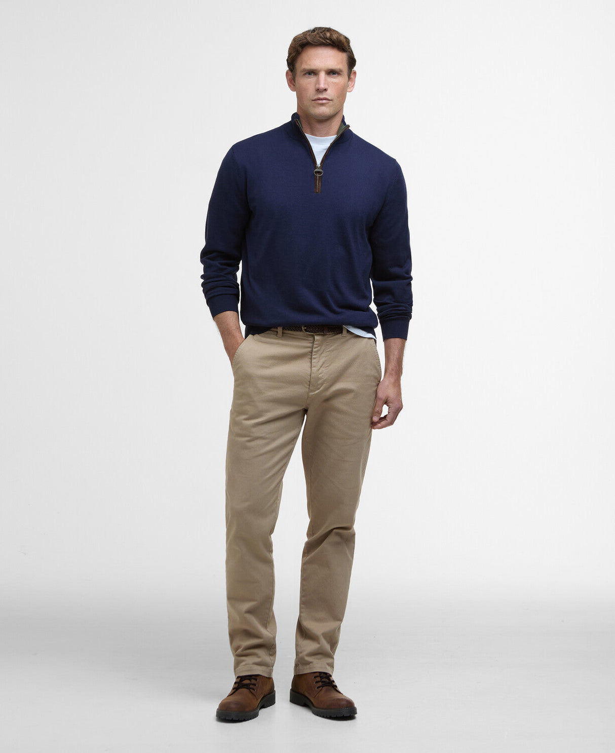Barbour Bayfield Knitted Half Zip Jumper - Navy