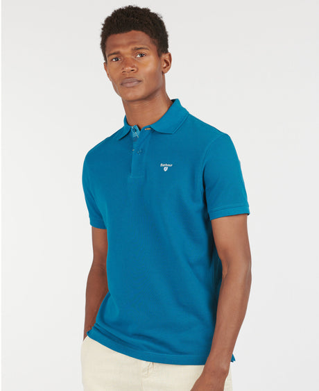 Barbour Tartan Pique Polo Shirt - Lyons Blue