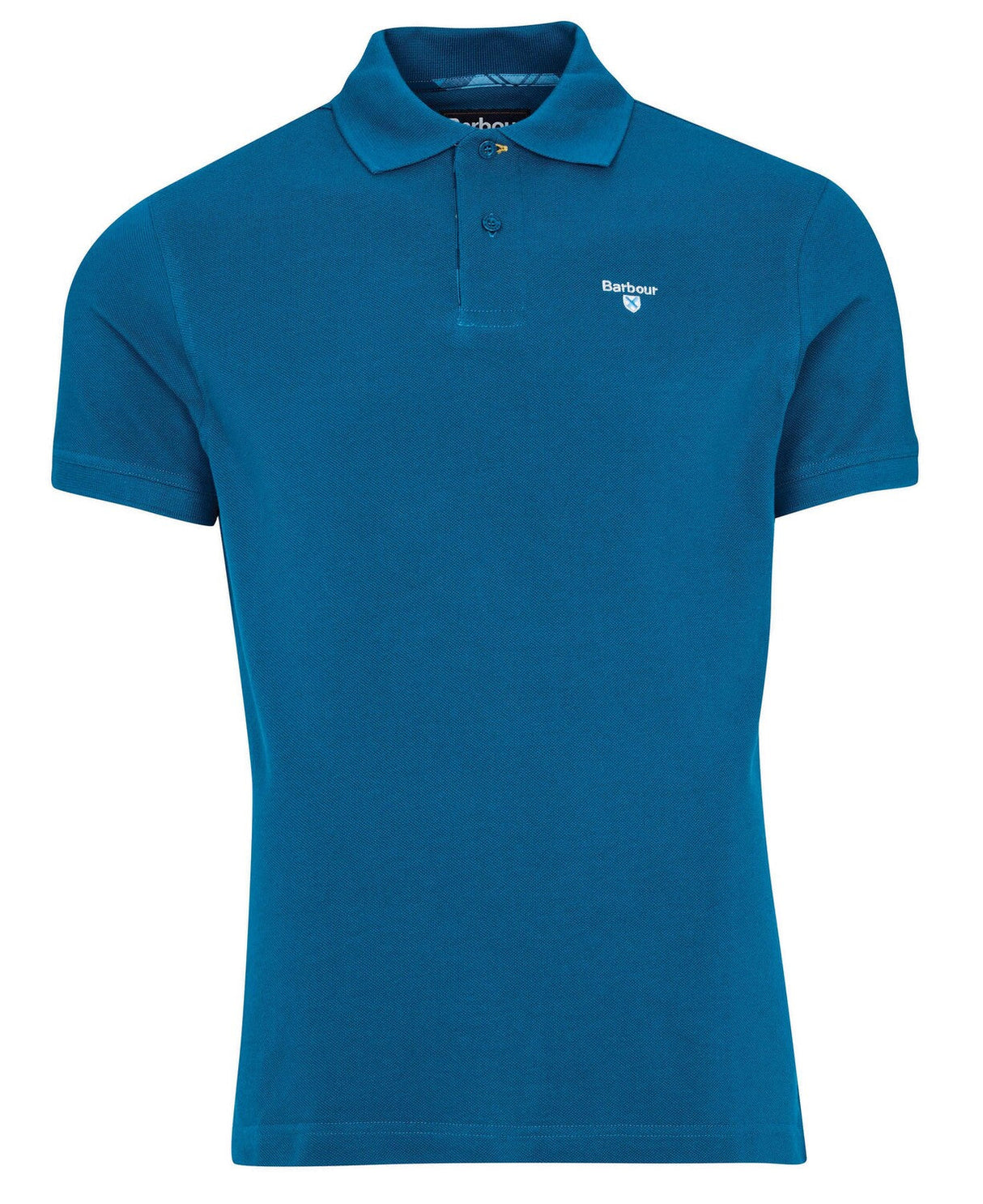 Barbour Tartan Pique Polo Shirt - Lyons Blue