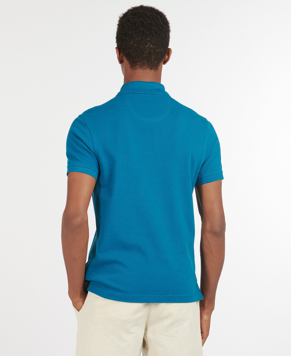 Barbour Tartan Pique Polo Shirt - Lyons Blue