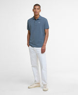 Barbour Tartan Pique Polo Shirt - Blue stone
