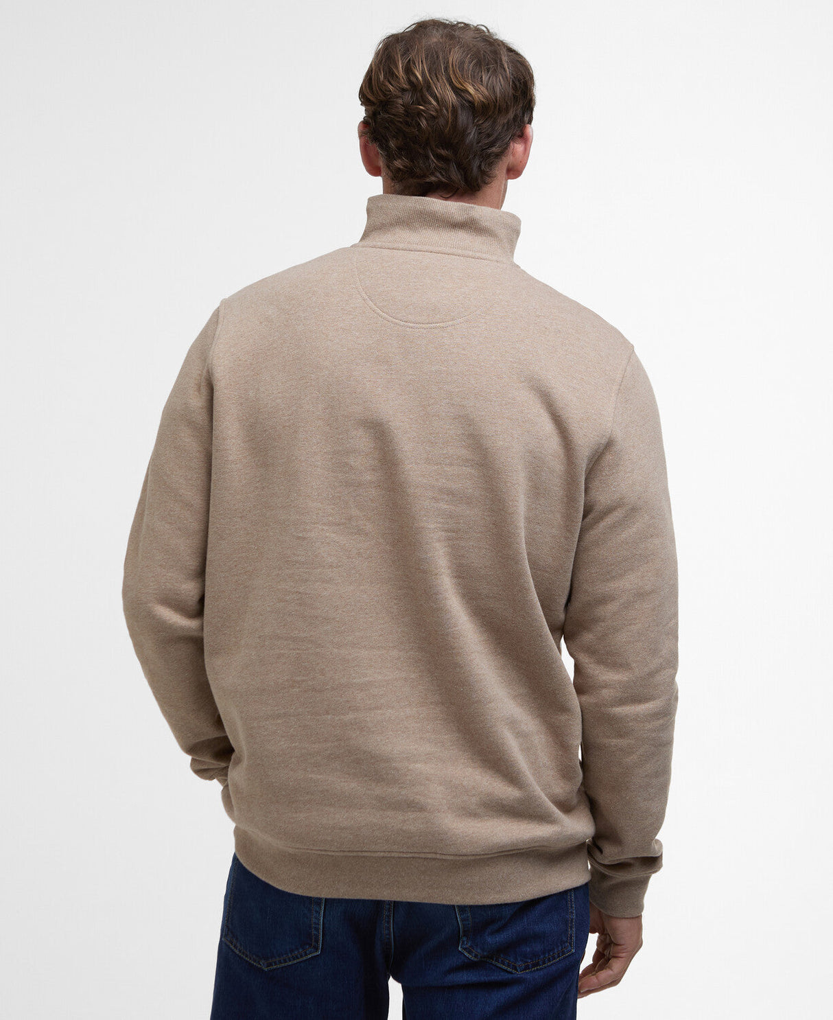 Barbour Nelson Half Zip Sweatshirt - Stone Marl