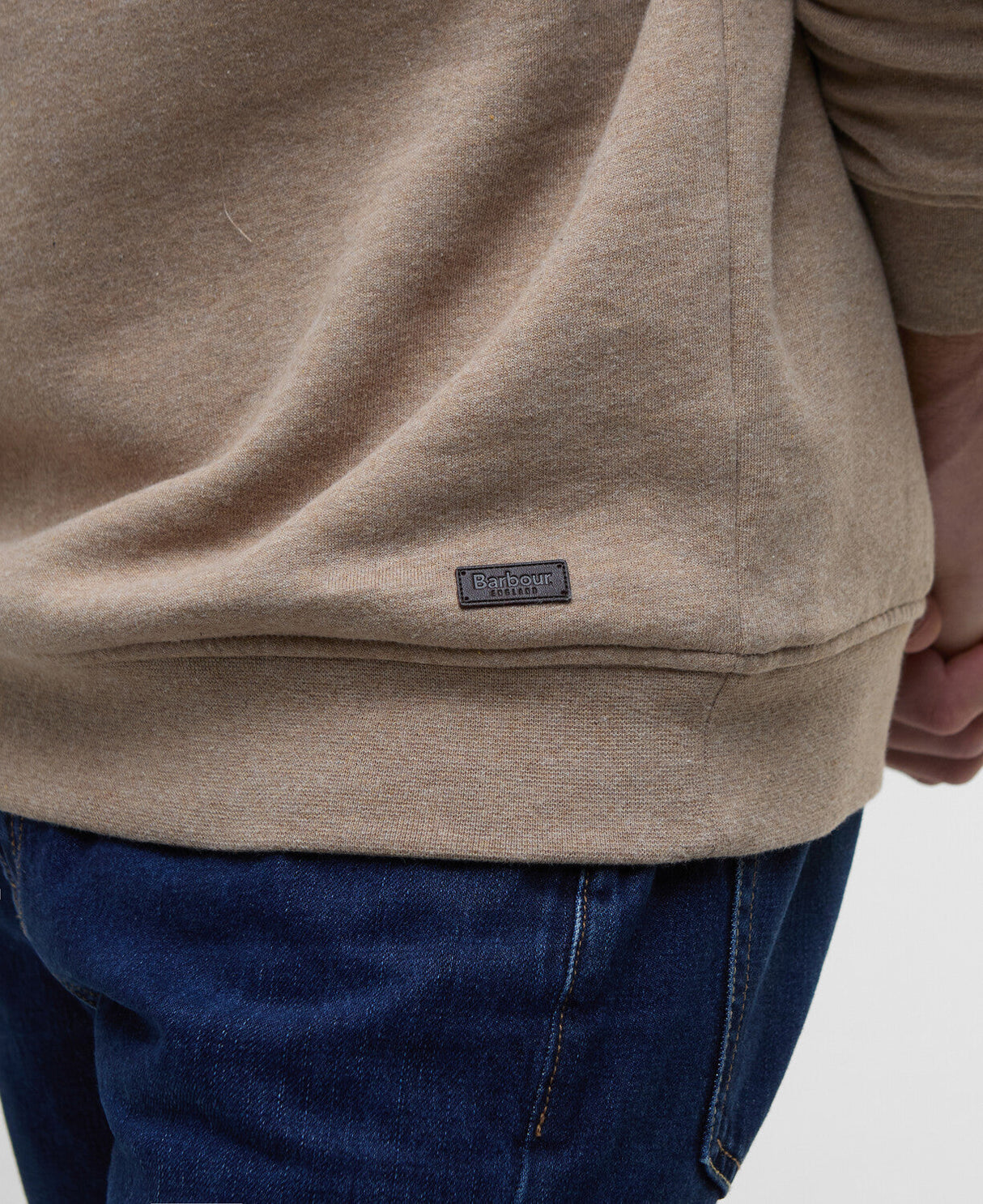 Barbour Nelson Half Zip Sweatshirt - Stone Marl