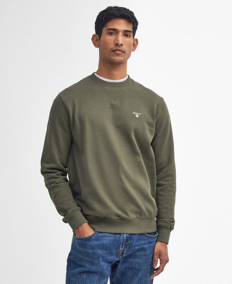 Barbour Beckhill Crew Neck Sweatshirt - Mid Olive