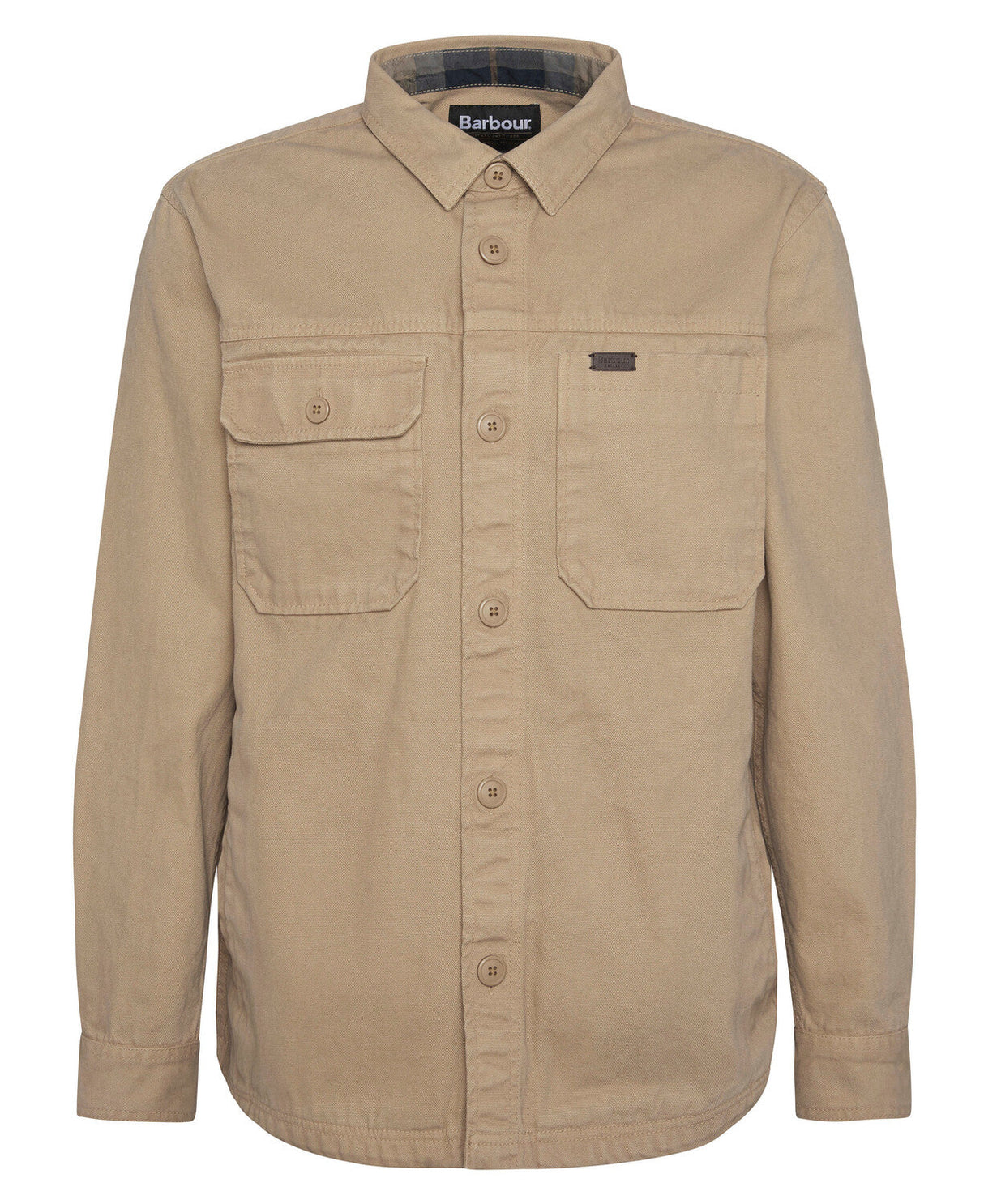 Barbour Lingfield Canvas Overshirt - Dark Stone
