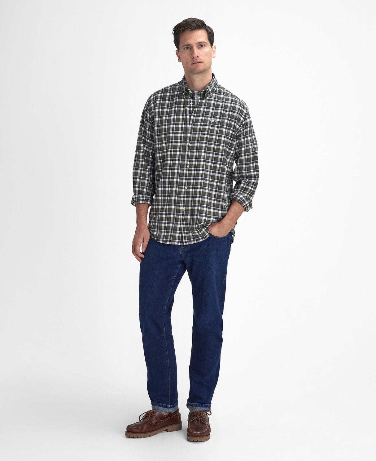 Barbour Turville Regular Checked Shirt - Olive