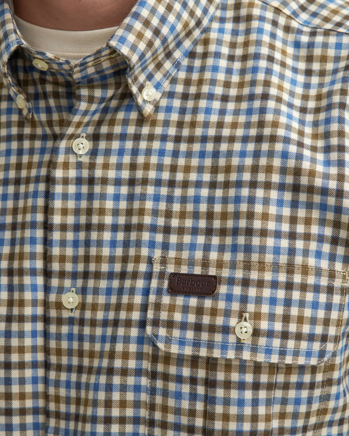 Barbour Foss Regular Thermo Weave Checked Shirt - Blue