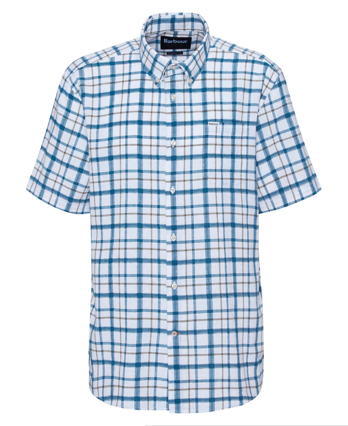 Barbour Glover S/S Linen Blend Regular Fit Shirt - Navy