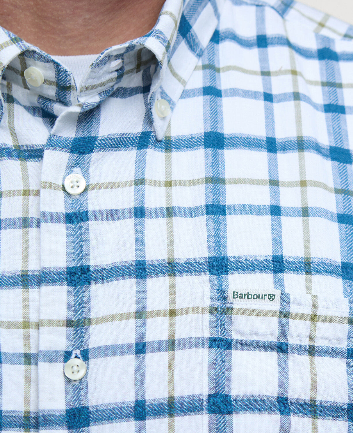 Barbour Glover S/S Linen Blend Regular Fit Shirt - Navy