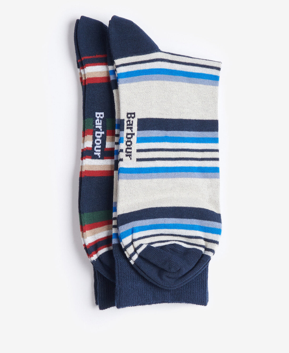 Barbour Summer Stripe 2 Pack Socks - Navy Mix