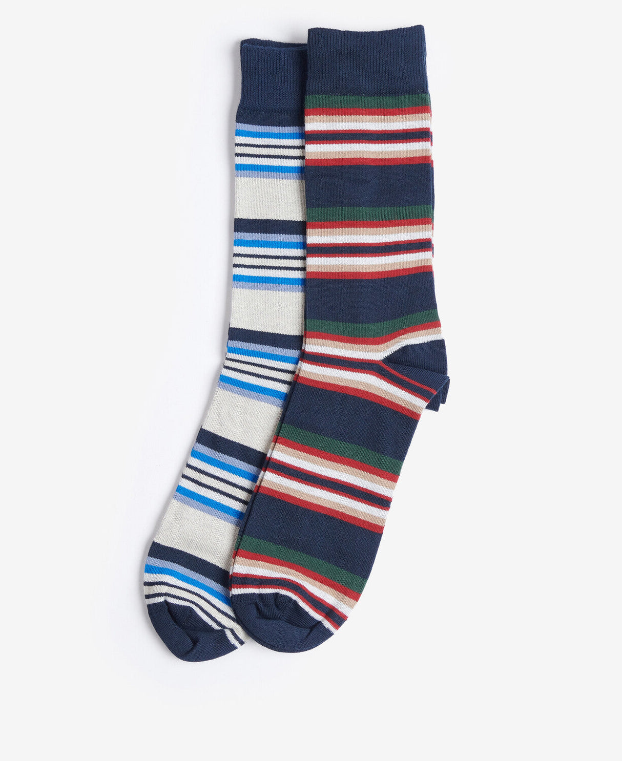 Barbour Summer Stripe 2 Pack Socks - Navy Mix