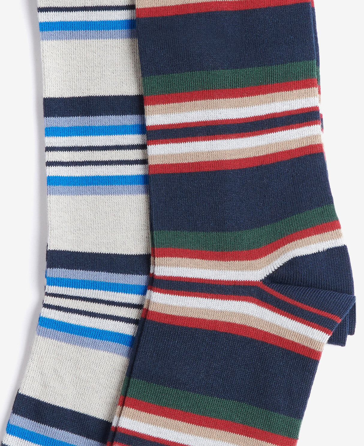 Barbour Summer Stripe 2 Pack Socks - Navy Mix