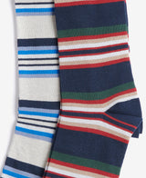 Barbour Summer Stripe 2 Pack Socks - Navy Mix