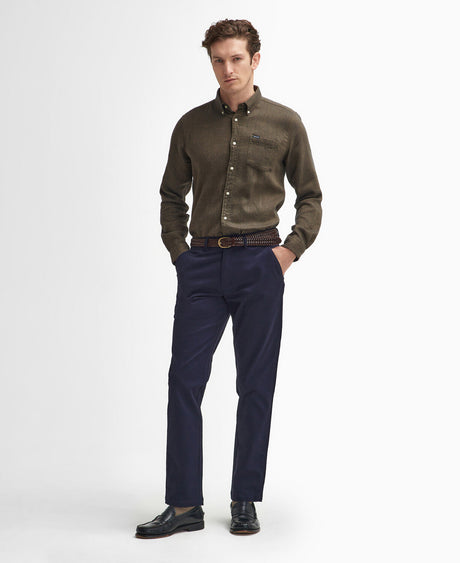 Barbour Sueded Sateen Tailored Trouser - Dark Navy